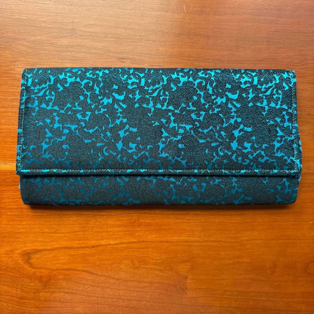 Newey England Vintage Blue and black clutch bag‎